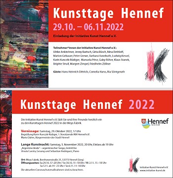 Flyer Hennefer Kunsttage 2022