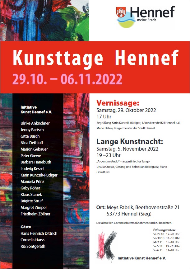 Plakat Hennefer Kunsttage 2022