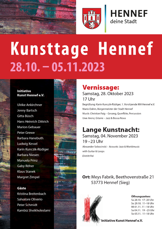 Plakat Hennefer Kunsttage 2023